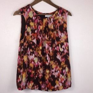 Liz Claiborne Fall Colors Sleeveless Blouse XL